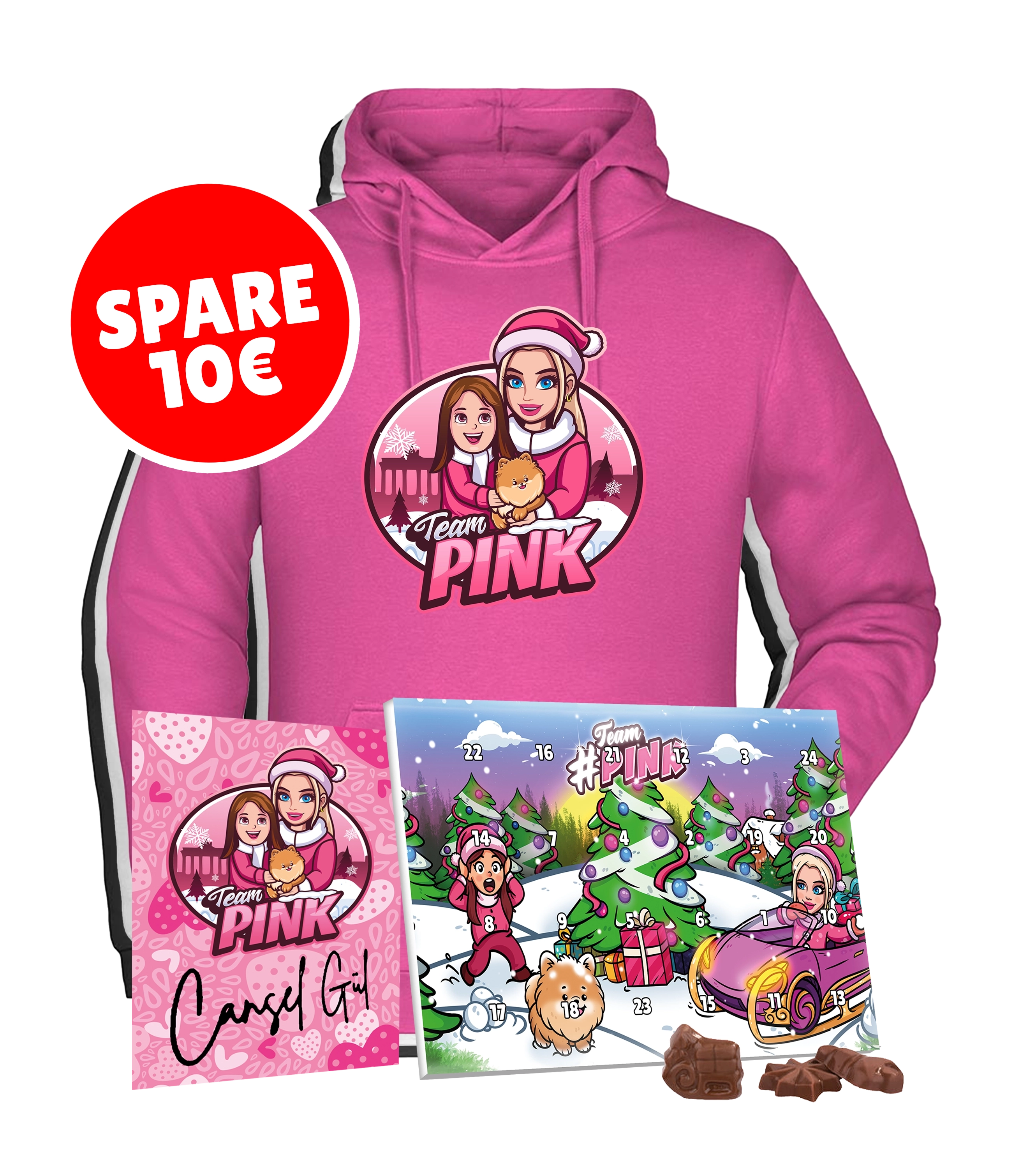 BLACK WEEK CanselGuel Adventskalender Bundle - Hoodie + Mini-Adventskalender + Autogrammkarte
