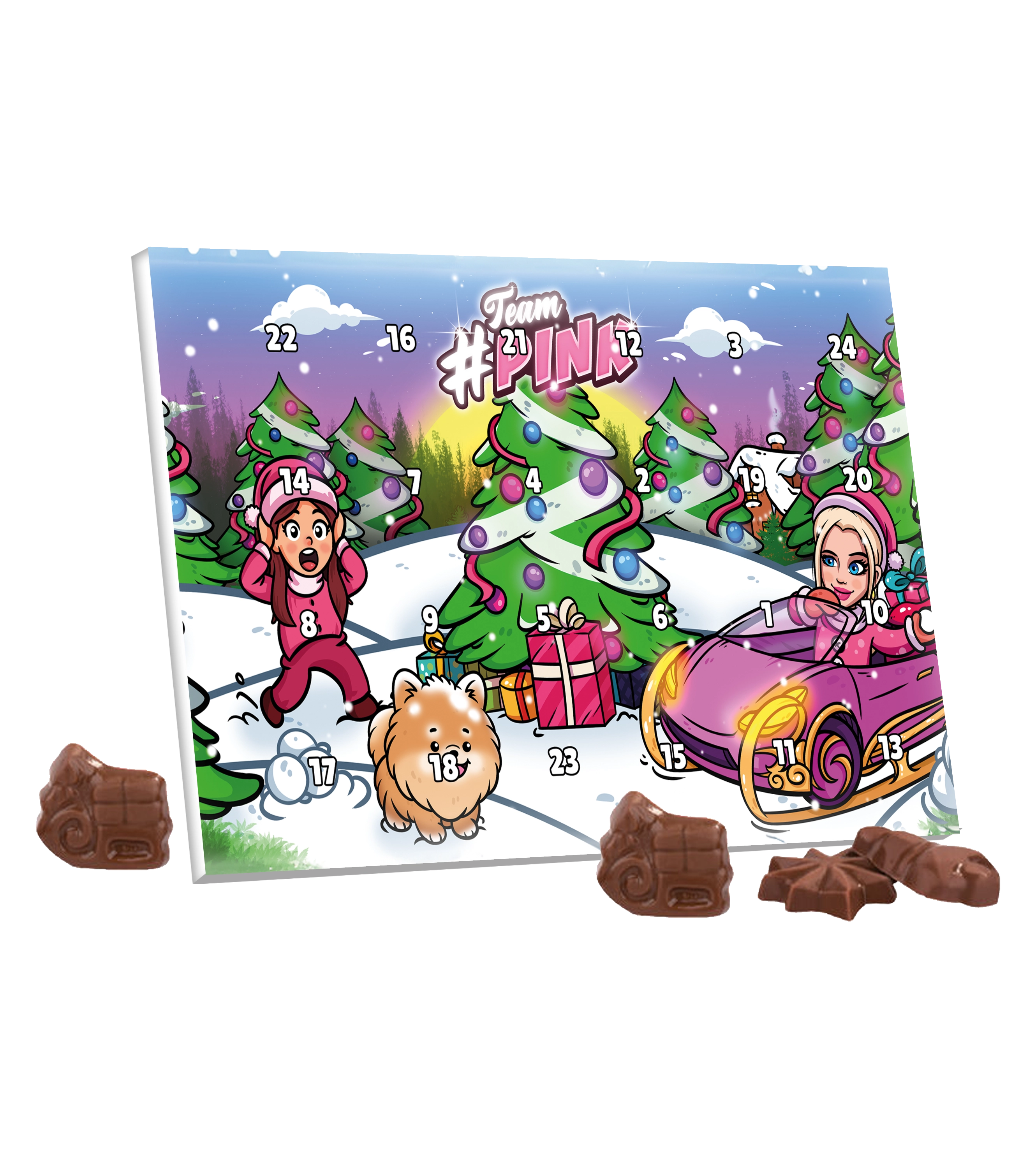 #TEAMPINK CanselGuel Adventskalender Bundle - Hoodie + Mini-Adventskalender + Autogrammkarte