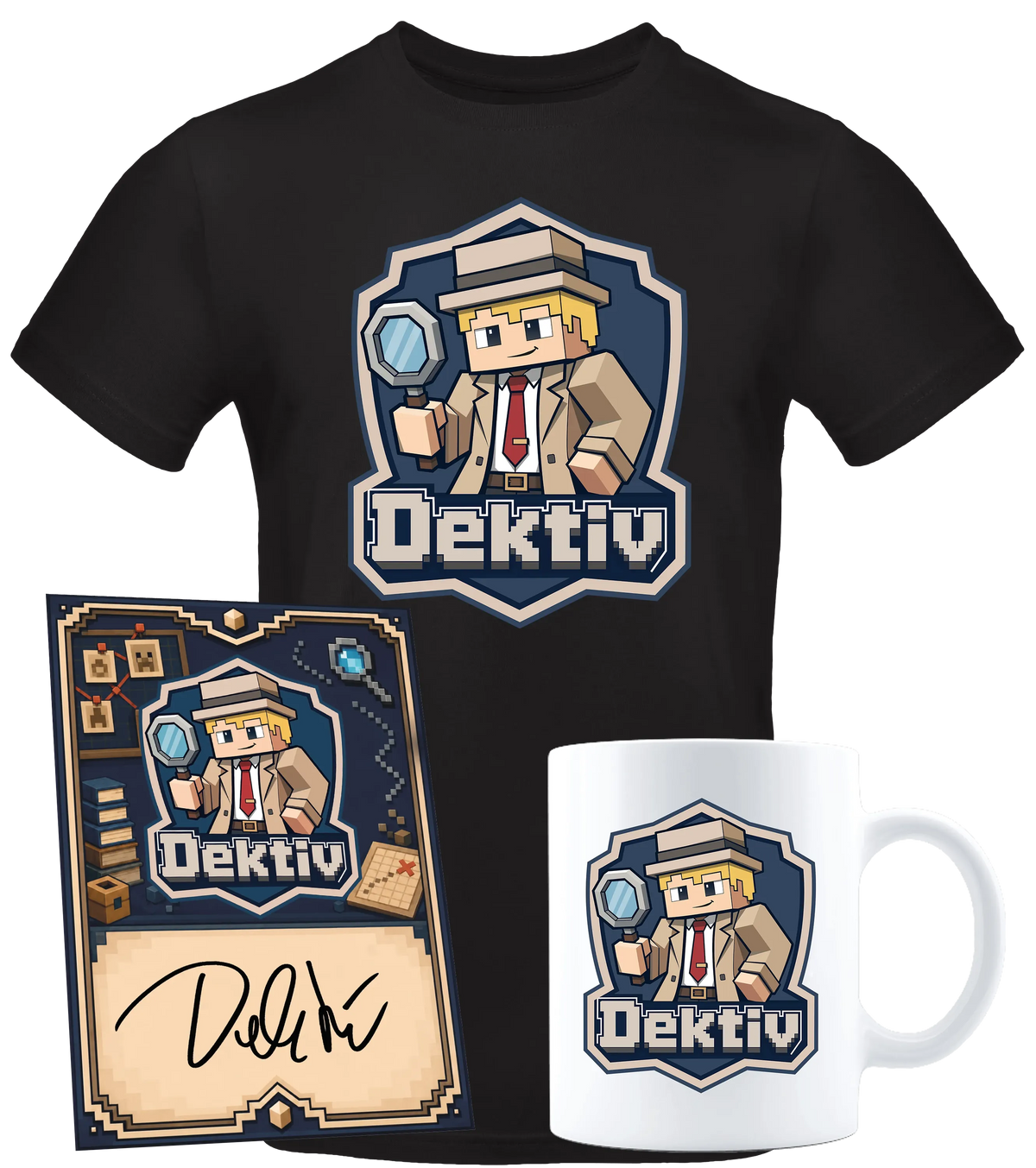 Dektiv - T-Shirt + Tasse + Autogrammkarte