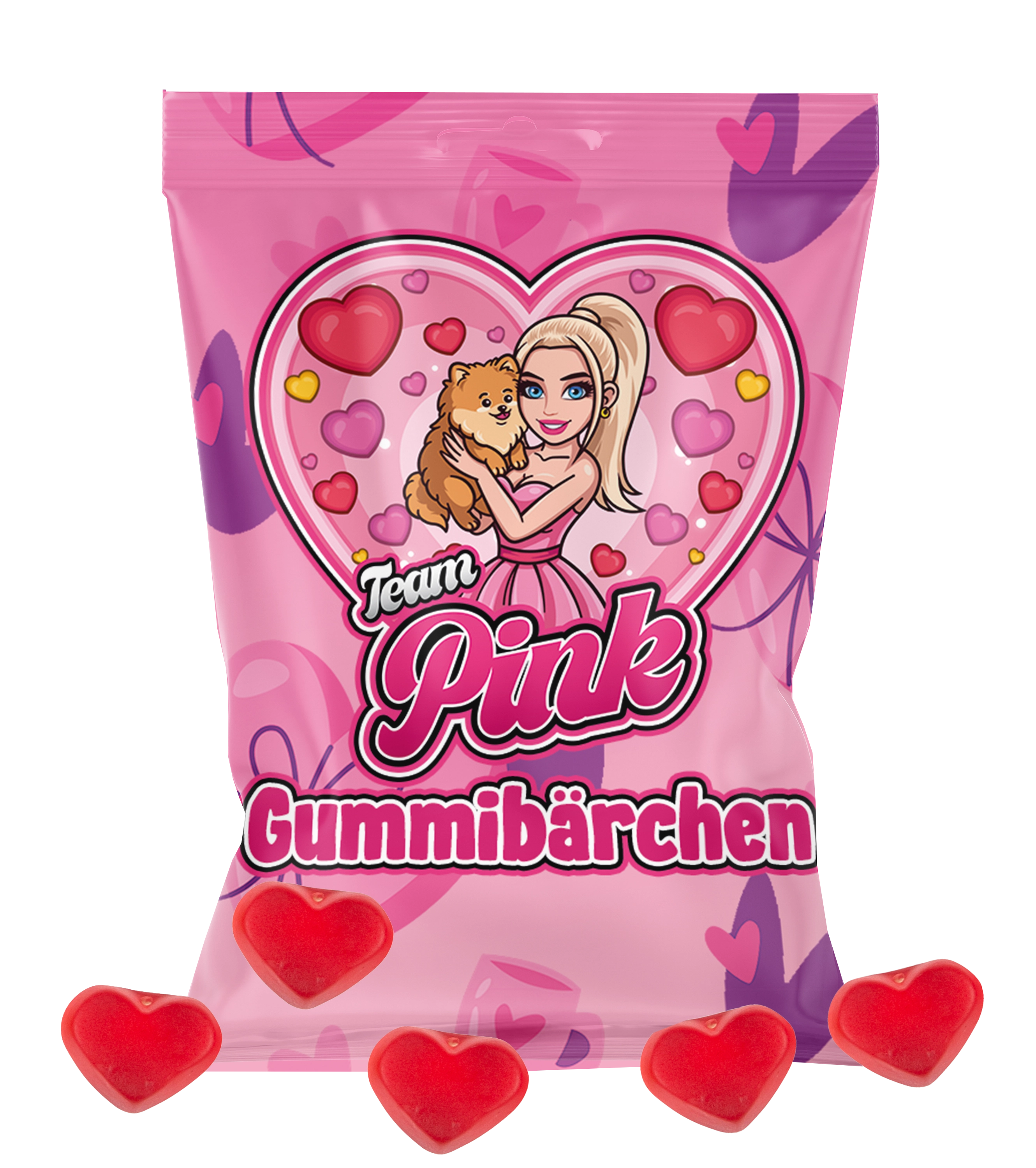 CanselGuel #TEAMPINK Valentinstag Bundle - Hoodie + Notizbuch + Gummibärchen + Autogrammkarte