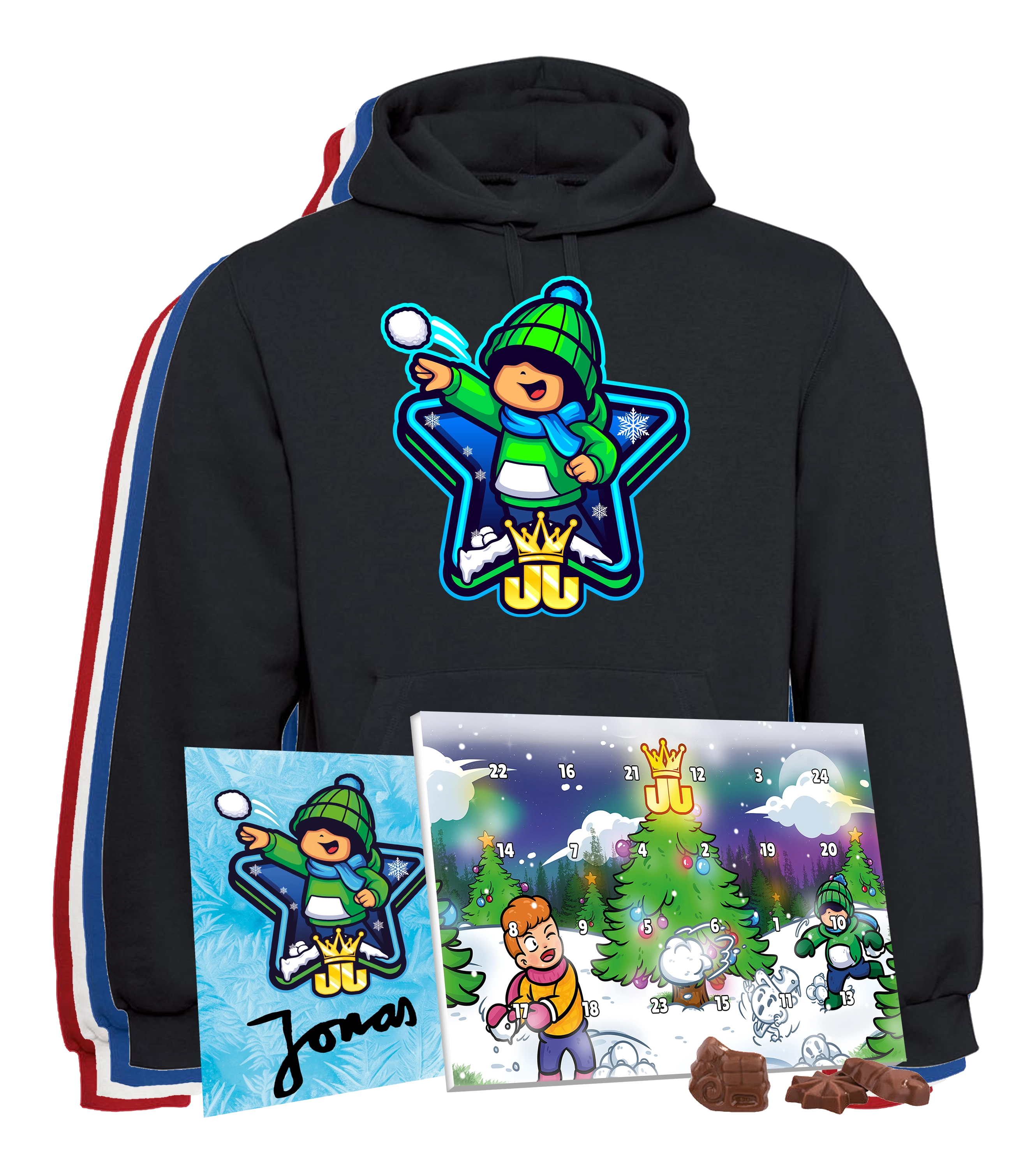 Jo Jonas Adventskalender Bundle - Winter Hoodie + Adventskalender + Autogrammkarte