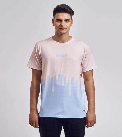 Schei** Boxer - Pinker Farbdrip T-Shirt