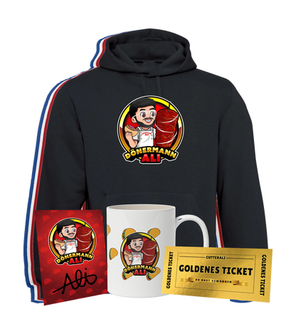 CutterAli Bundle - Hoodie + Tasse +  handsignierte Autogrammkarte