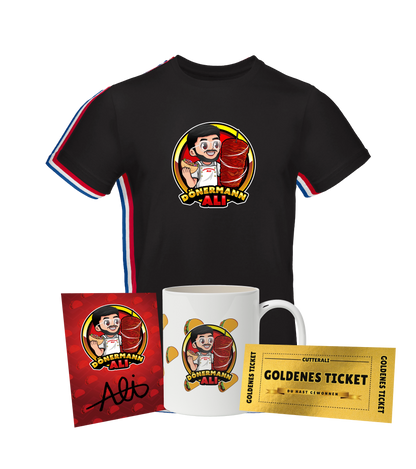CutterAli Bundle - T-Shirt + Tasse + handsignierte Autogrammkarte