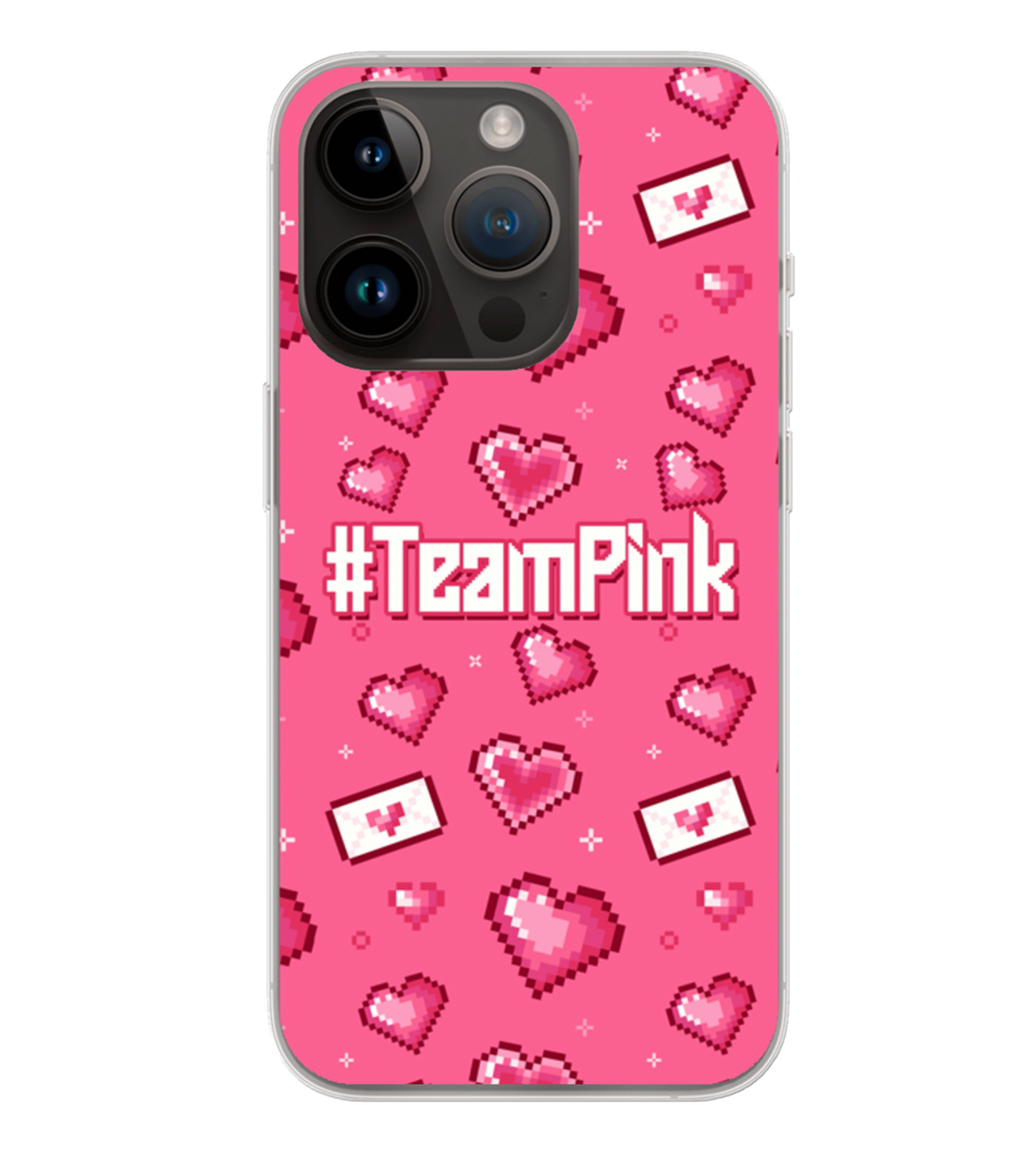 Stylische Handyhülle im TeamPink-Look mit modernem Pattern-Design auf farbigem Hintergrund – trendiges Smartphone-Case für Schutz und modischen Lifestyle.