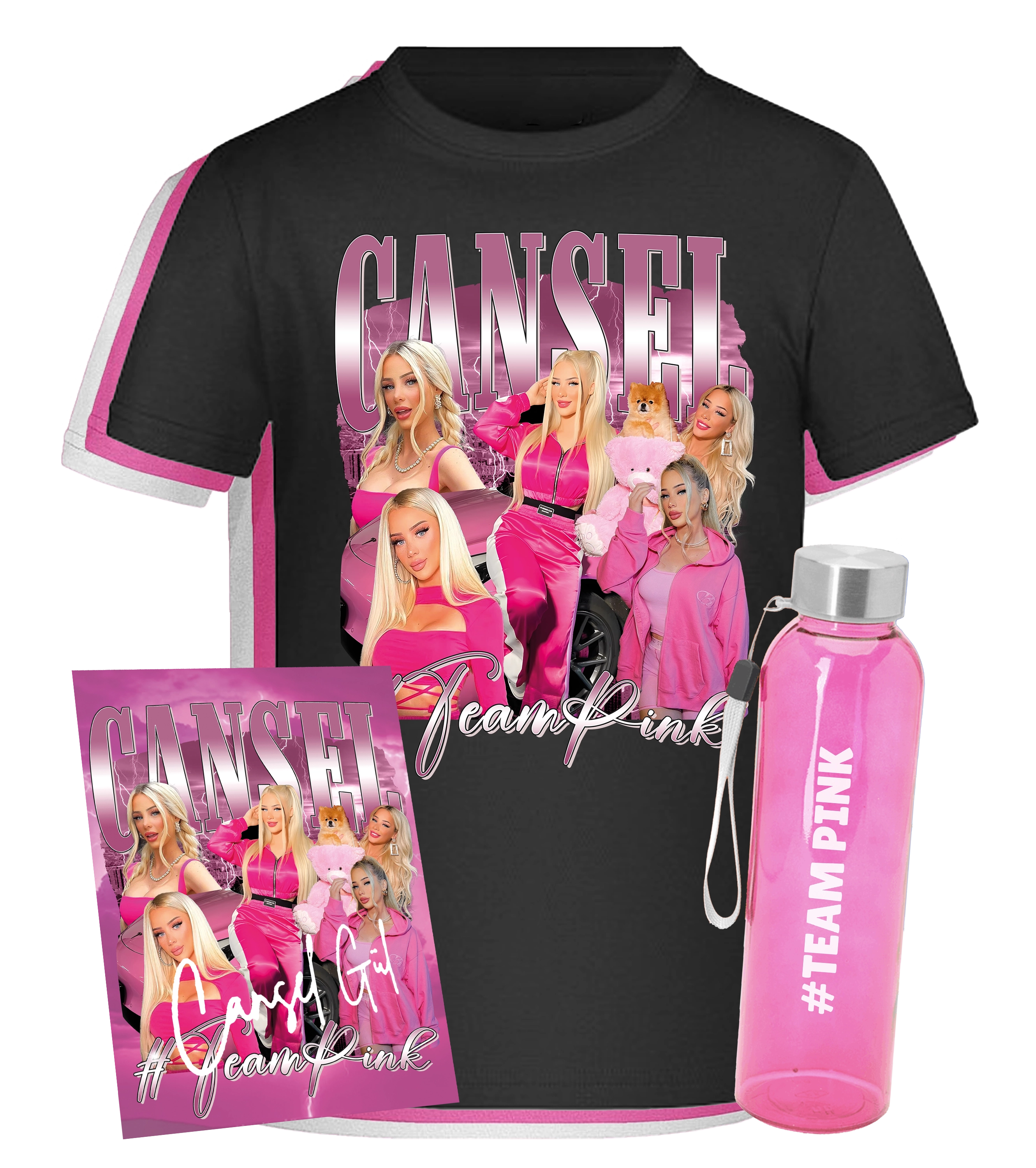 Canselguel Sommer Bundle Shirt - T-Shirt + Trinkflasche + Autogrammkarte
