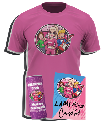 #TEAM PINK CanselGuel Song Bundle - T-Shirt + Mystery Drink + Autogrammkarte