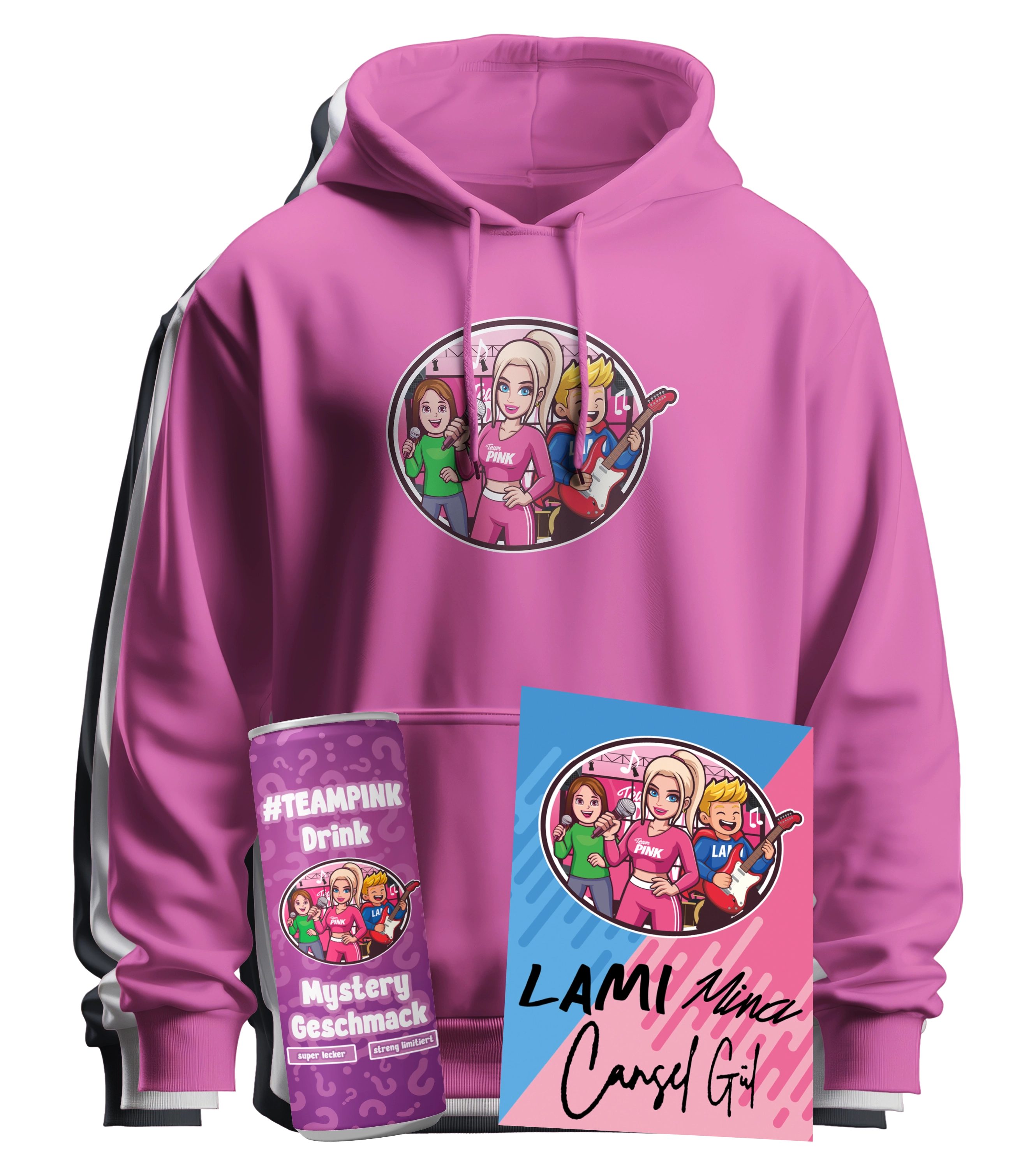 #TEAM PINK CanselGuel Song Bundle - Hoodie + Mystery Drink + Autogrammkarte
