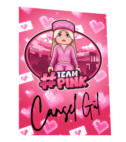 #TEAMPINK Canselguel Roblox Bundle - Hoodie, Plüschtier & handsignierte Autogrammkarte