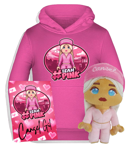 #TEAMPINK Canselguel Roblox Bundle - Hoodie, Plüschtier & handsignierte Autogrammkarte