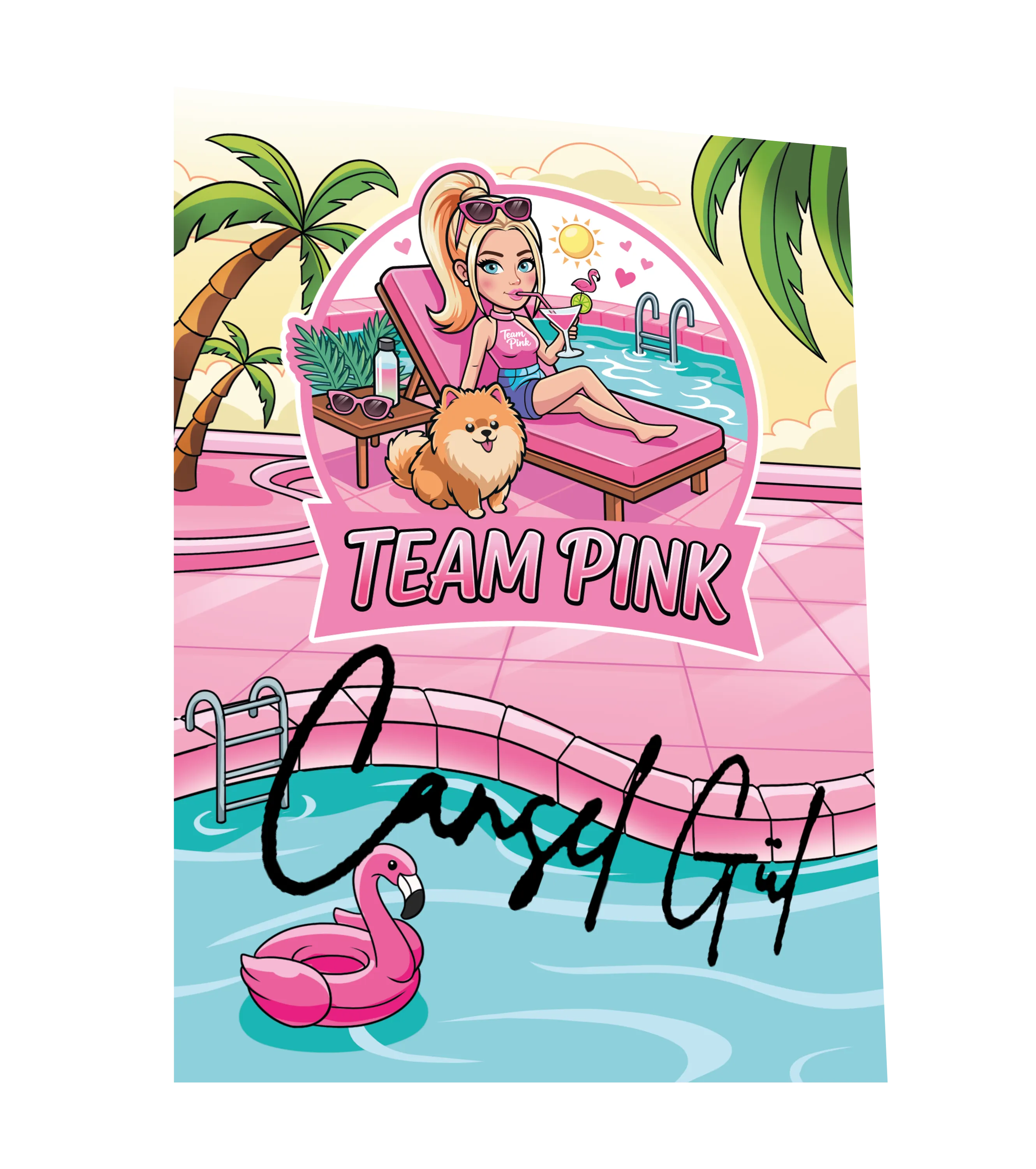CanselGuel #TEAMPINK Sommer Bundle - T-Shirt + Plushie + Autogrammkarte