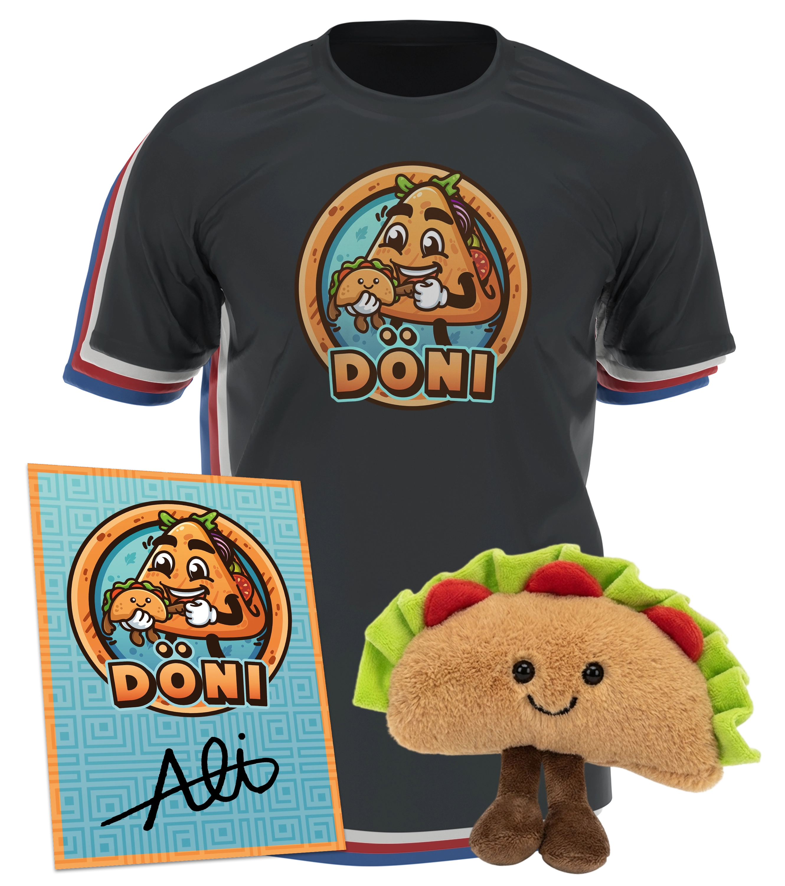 CutterAli Döni Bundle - T-Shirt + Döni Plushi + Autogrammkarte