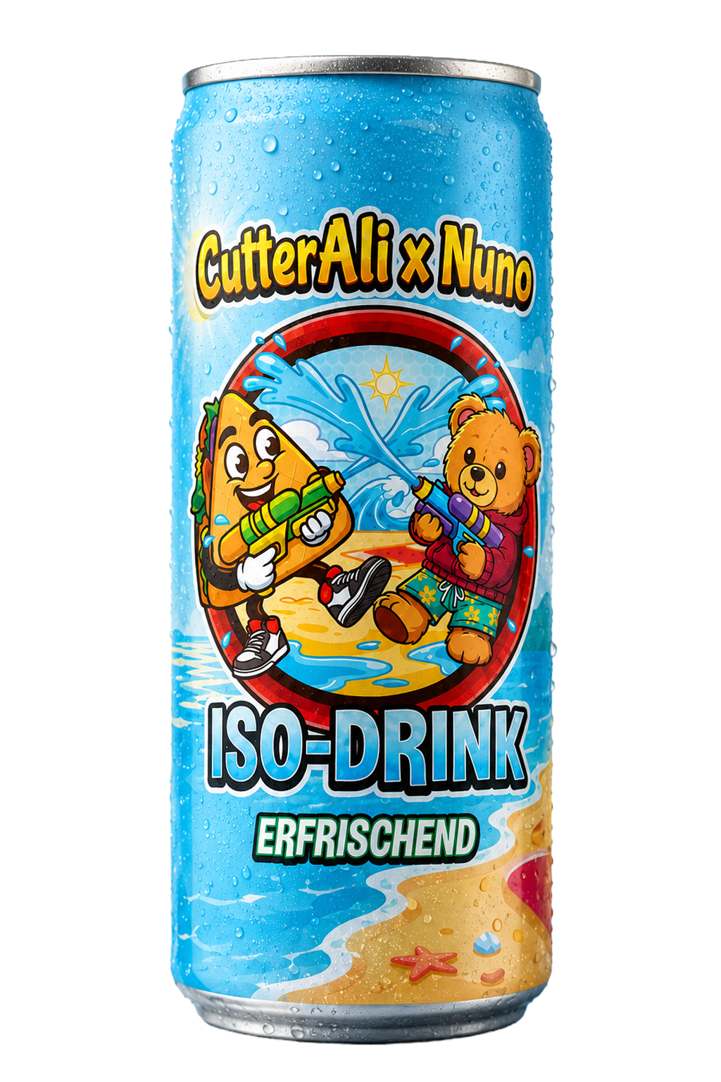 CutterAli x Nuno - Sommer Bundle - T-Shirt, Wasserpistole, Drink & Autogrammkarte