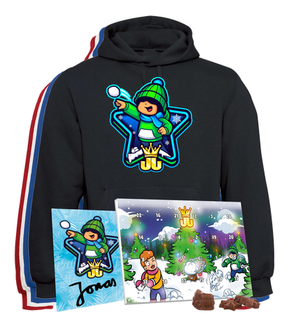 Jo Jonas Adventskalender Bundle - Winter Hoodie + Adventskalender + Autogrammkarte