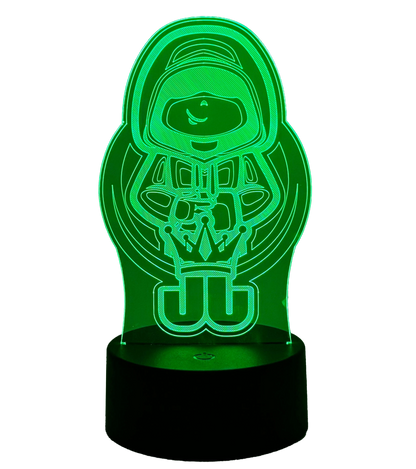Jo Jonas LED-Lampe mit leuchtend grünem Licht und detailliertem Gaming-Motiv – stimmungsvolle Fan-Deko für Gamer und Sammler.

