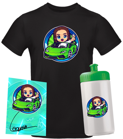Leontin Bundle - T-Shirt + Sportflasche + handsignierte Autogrammkarte
