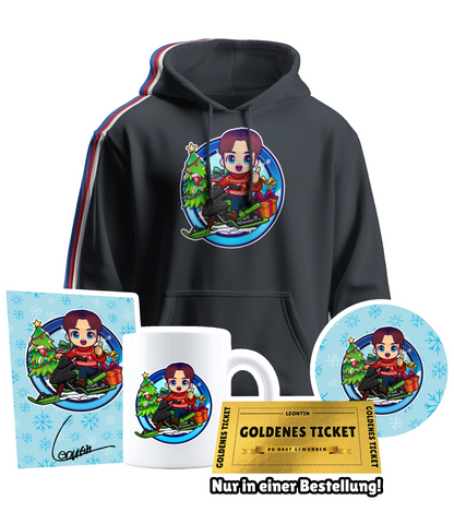 Leontin Weihnachts Bundle - Hoodie + Tasse + Sticker + Autogrammkarte