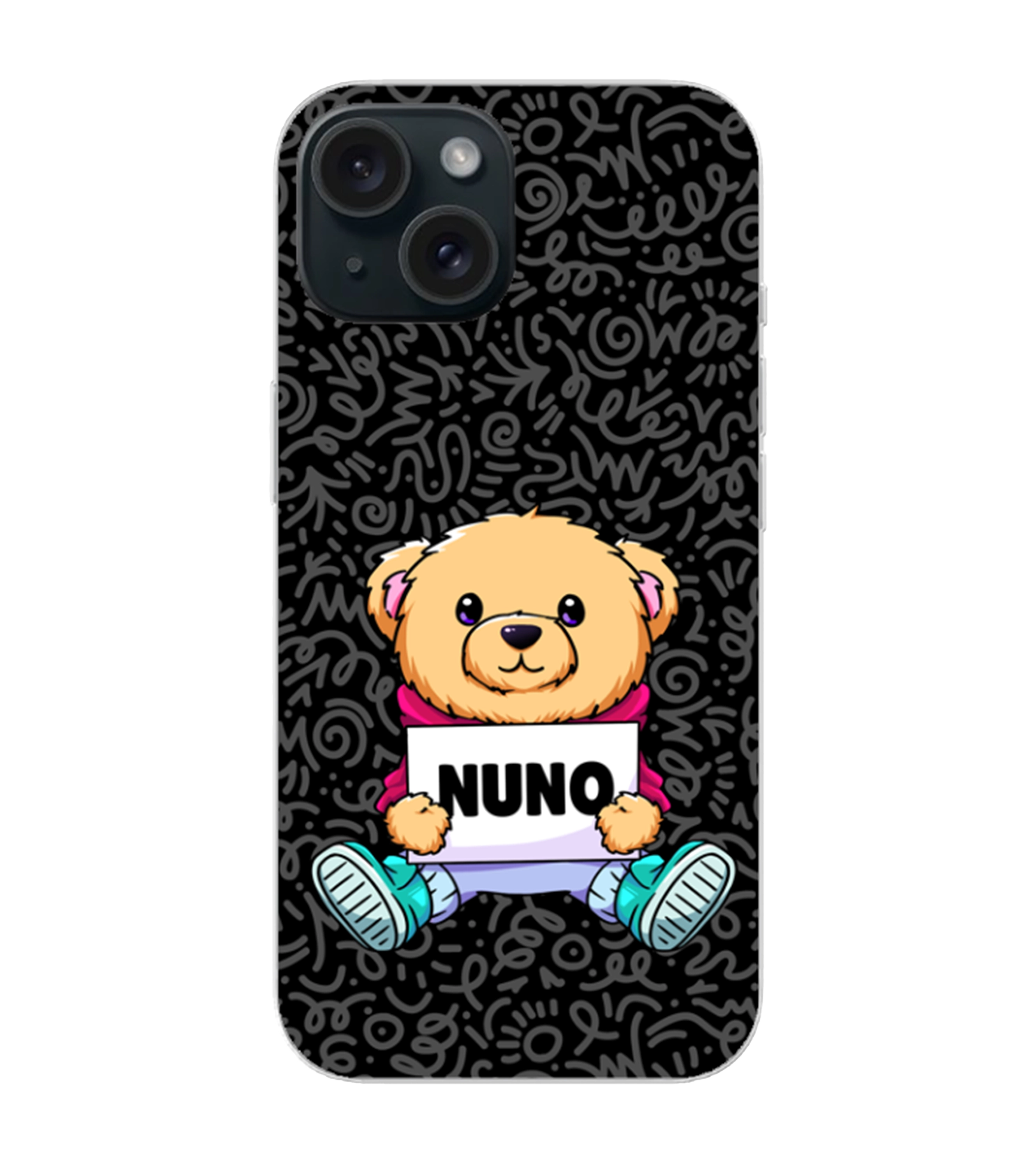 Nuno Teddy Handyhülle (Soft Case transparent mit Hintergrund)
