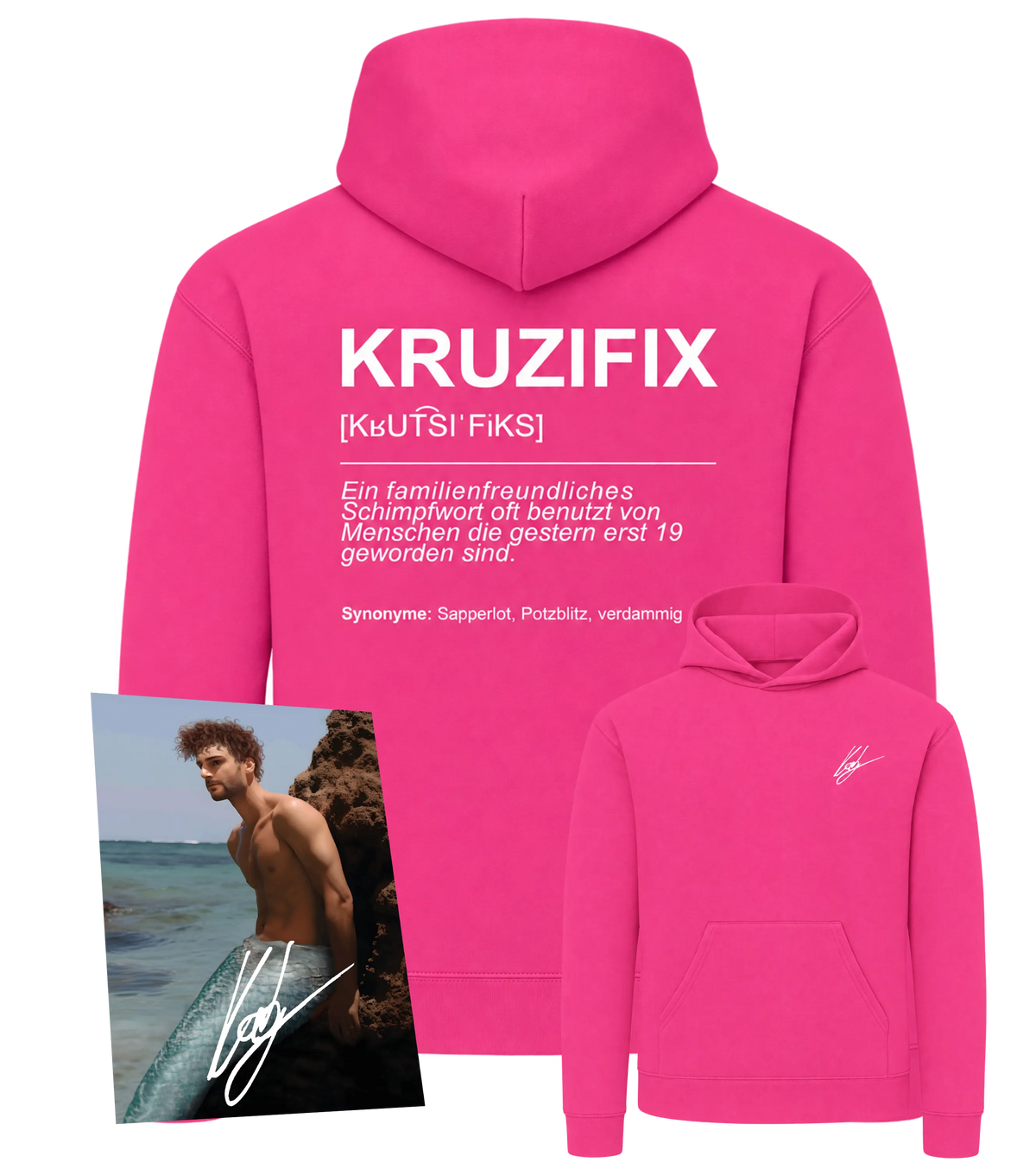ItsKaby - Hoodie + Autogrammkarte - Kruzifix