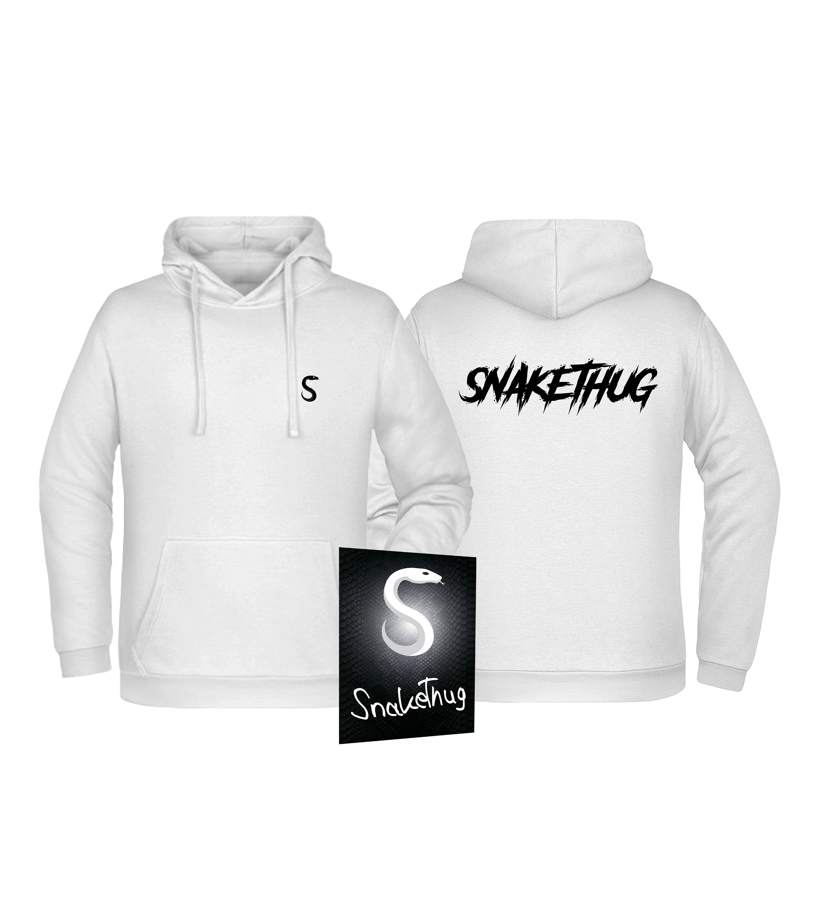SnakeThug - Signature Hoodie Bundle + Autogrammkarte (Weiß)