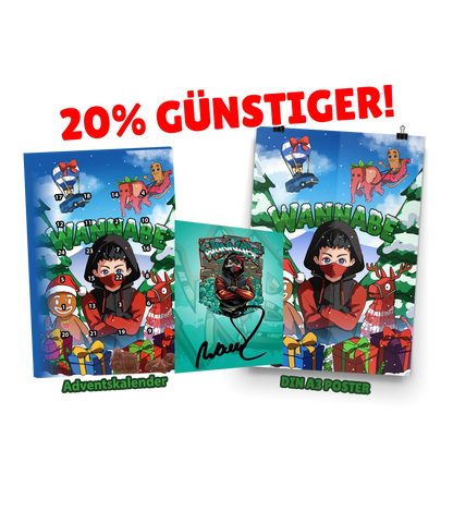 WannaBe BLACK WEEK - Adventskalender + Poster + Autogrammkarte