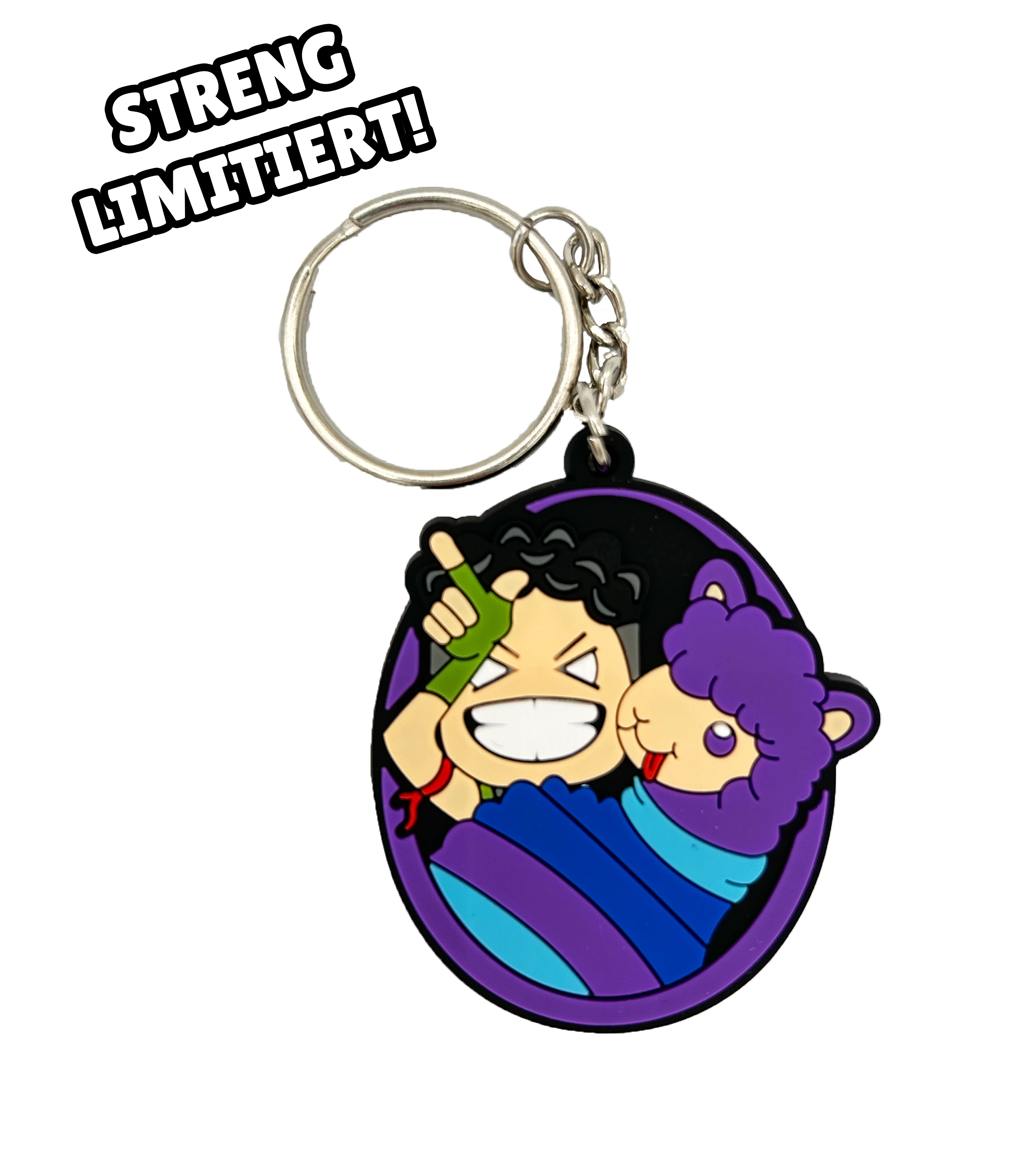 Streng limitierter Flakezc Schlüsselanhänger mit buntem Comic-Design – cooles Accessoire für die Community.